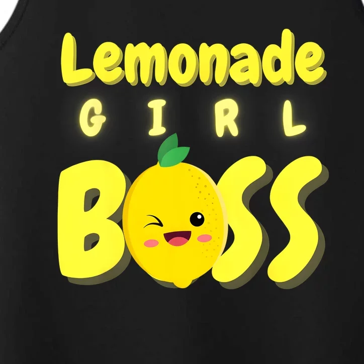 Lemonade Girl Boss Lemonade Stand Boss Lemonade Lover Crew Performance Tank