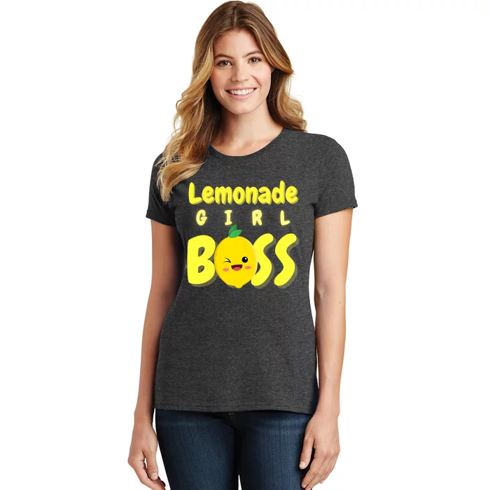 Lemonade Girl Boss Lemonade Stand Boss Lemonade Lover Crew Women's T-Shirt