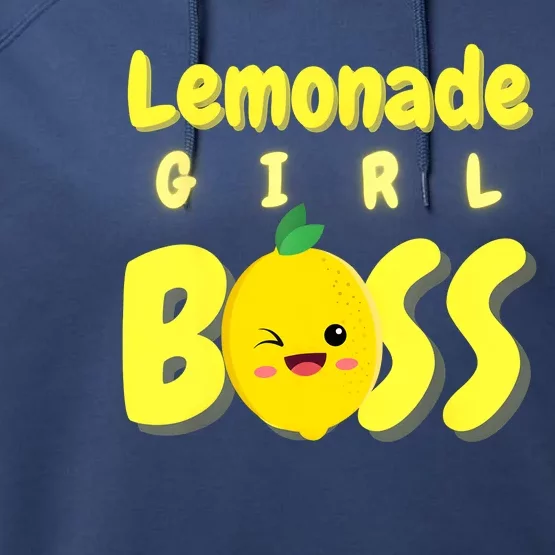 Lemonade Girl Boss Lemonade Stand Boss Lemonade Lover Crew Performance Fleece Hoodie