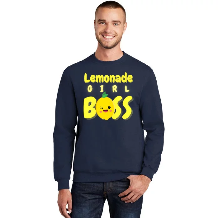 Lemonade Girl Boss Lemonade Stand Boss Lemonade Lover Crew Tall Sweatshirt