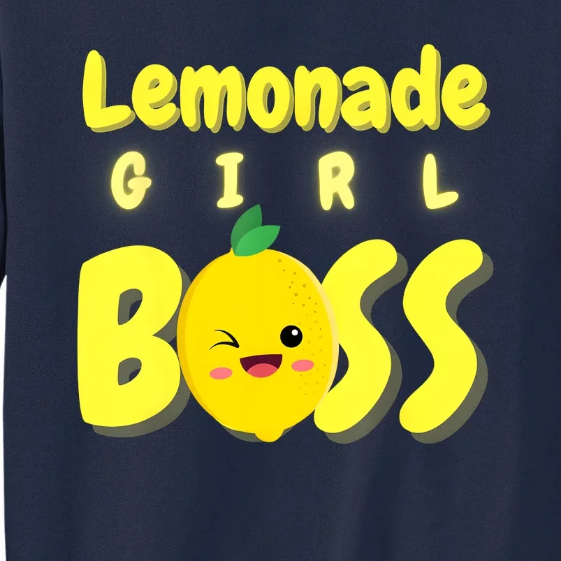 Lemonade Girl Boss Lemonade Stand Boss Lemonade Lover Crew Tall Sweatshirt