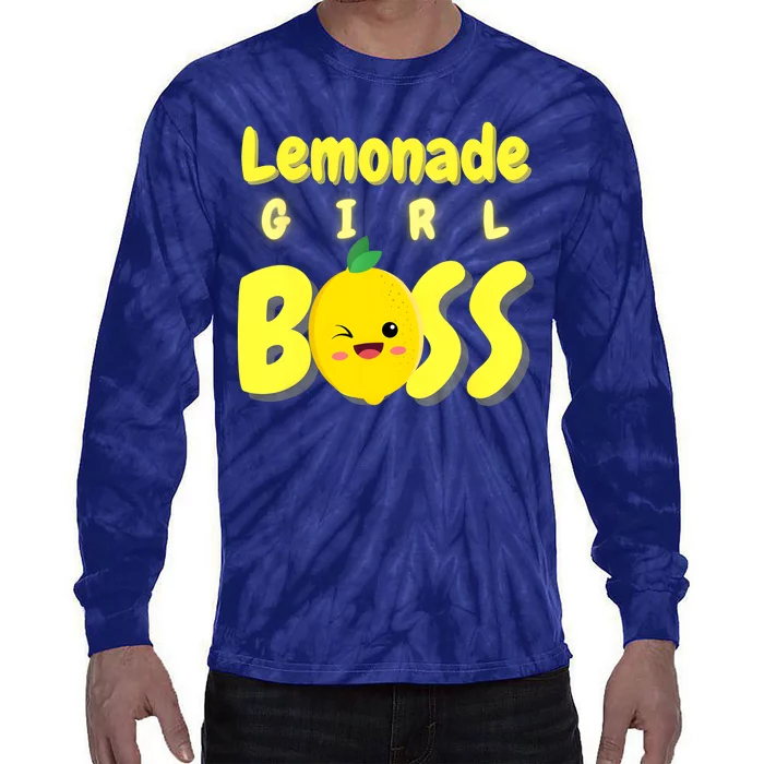 Lemonade Girl Boss Lemonade Stand Boss Lemonade Lover Crew Tie-Dye Long Sleeve Shirt