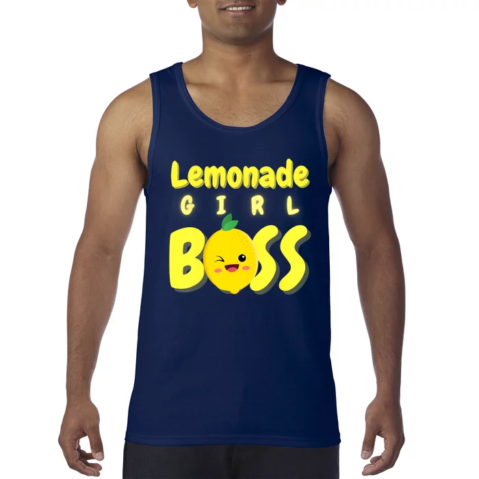 Lemonade Girl Boss Lemonade Stand Boss Lemonade Lover Crew Tank Top