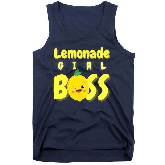 Lemonade Girl Boss Lemonade Stand Boss Lemonade Lover Crew Tank Top