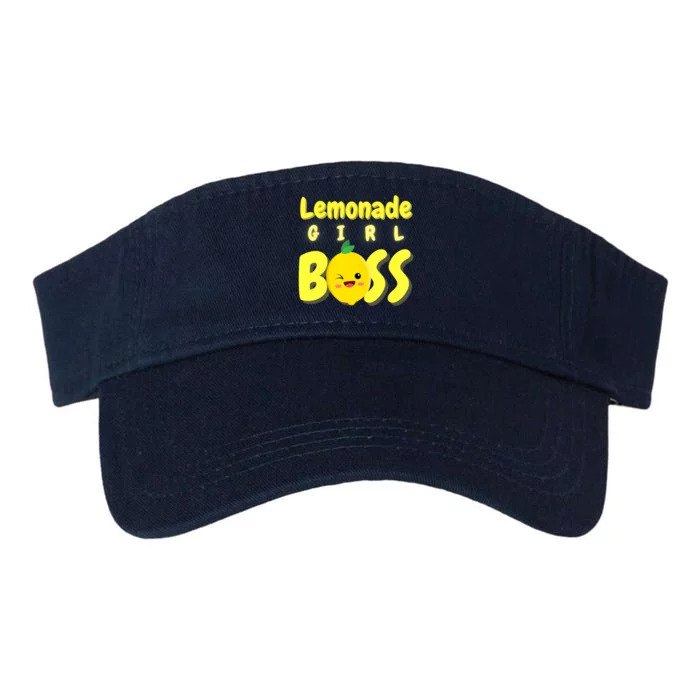 Lemonade Girl Boss Lemonade Stand Boss Lemonade Lover Crew Valucap Bio-Washed Visor