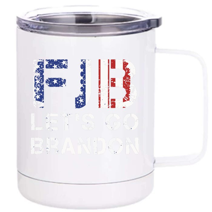 Let's Go Brandon Essential FJB Front & Back 12oz Stainless Steel Tumbler Cup