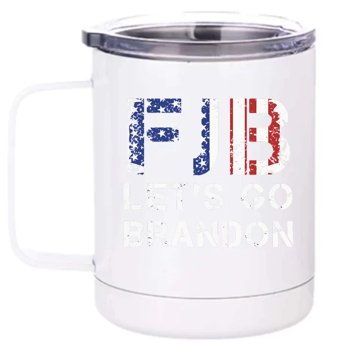 Let's Go Brandon Essential FJB Front & Back 12oz Stainless Steel Tumbler Cup