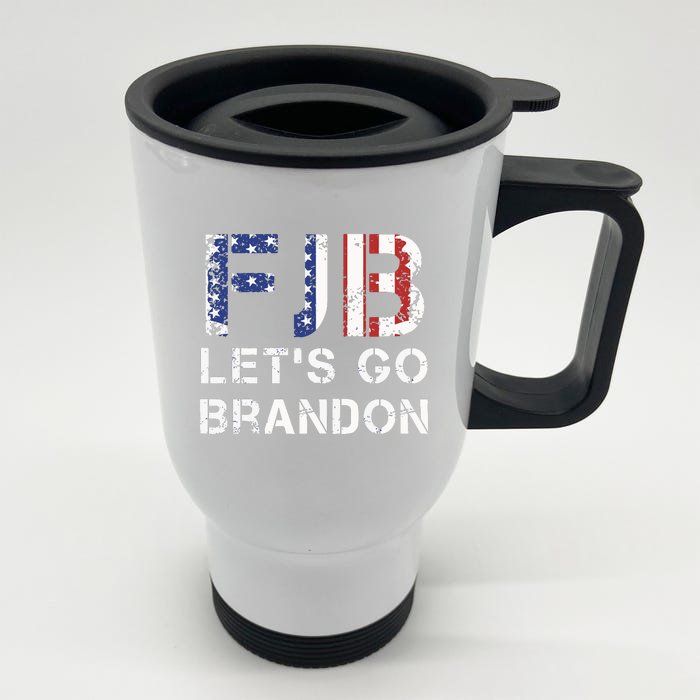 Let's Go Brandon Essential FJB Front & Back Stainless Steel Travel Mug