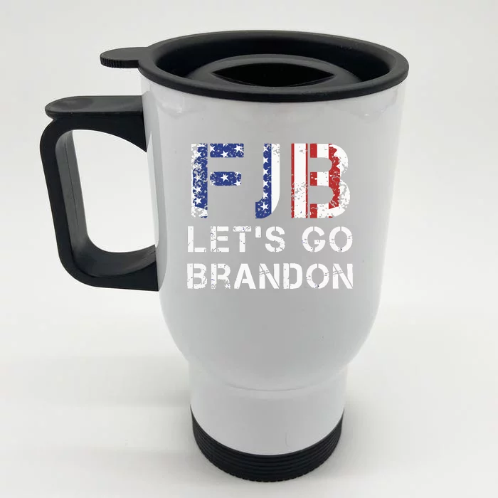 Let's Go Brandon Essential FJB Front & Back Stainless Steel Travel Mug