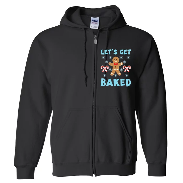 Lets Get Baked Ugly Christmas Sweaters Full Zip Hoodie