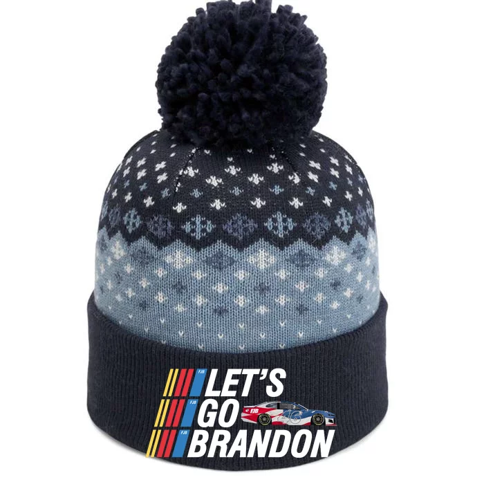 Let's Go Brandon Racing ORIGINAL The Baniff Cuffed Pom Beanie