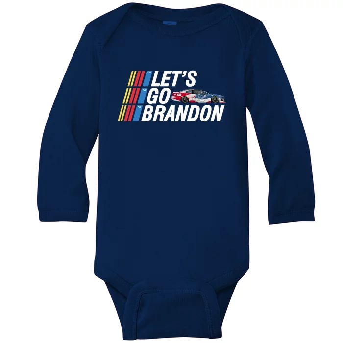 Let's Go Brandon Racing ORIGINAL Baby Long Sleeve Bodysuit