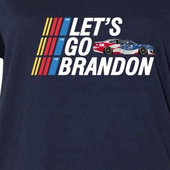 Let's Go Brandon Racing ORIGINAL Women's V-Neck Plus Size T-Shirt