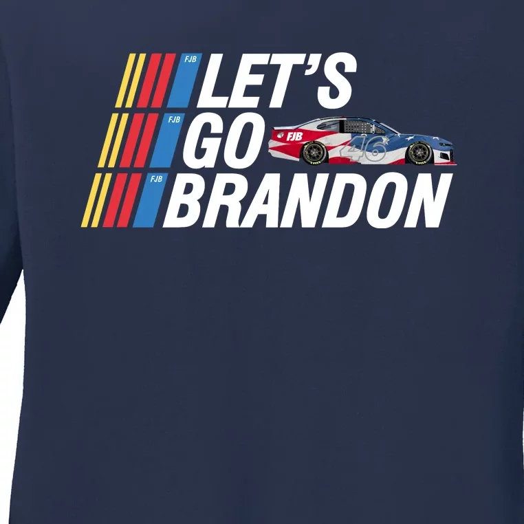 Let's Go Brandon Racing ORIGINAL Ladies Missy Fit Long Sleeve Shirt
