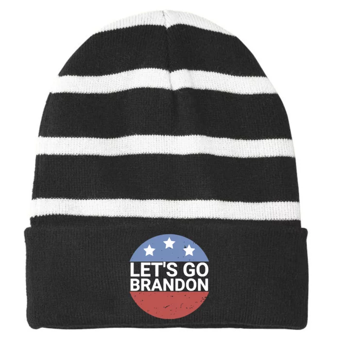 LetS Go Brandon Striped Beanie with Solid Band