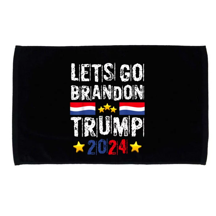 Lets Go Brandon Trump 2024 Anti Liberal Us Flag Microfiber Hand Towel