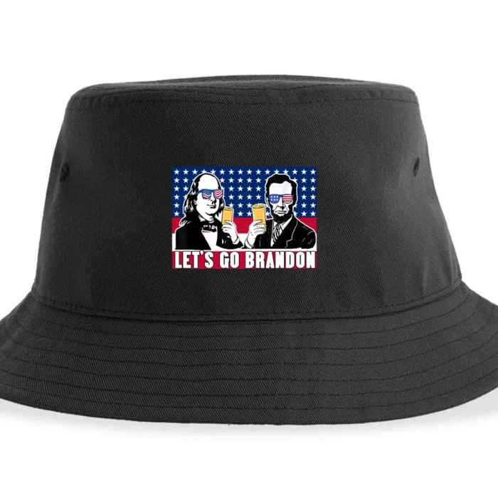 Let's Go Brandon FJB Abe Lincoln George Washington Sustainable Bucket Hat