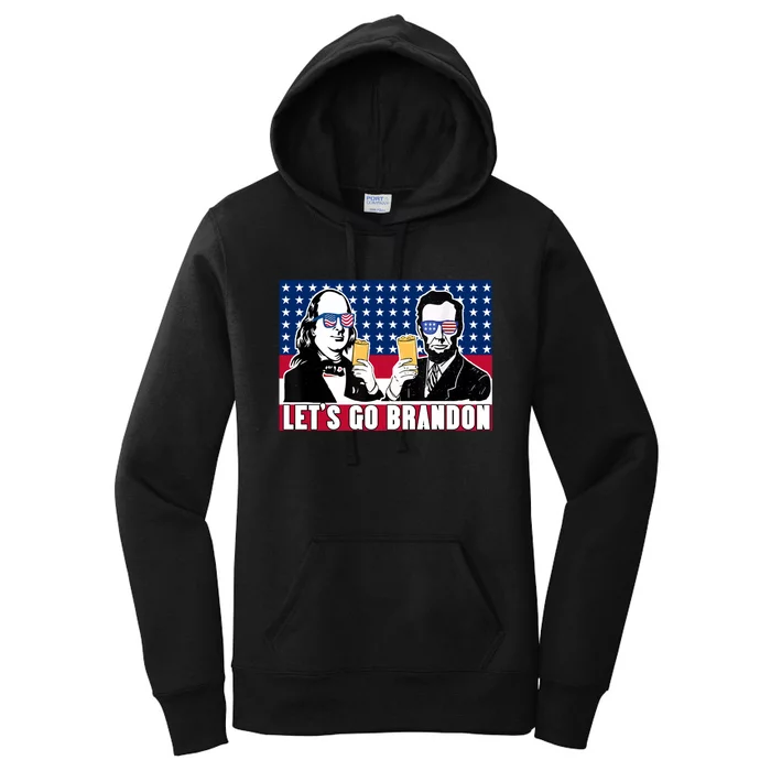 Let's Go Brandon FJB Abe Lincoln George Washington Women's Pullover Hoodie