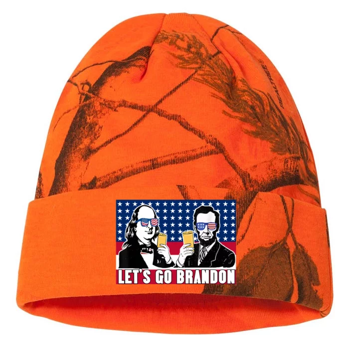 Let's Go Brandon FJB Abe Lincoln George Washington Kati - 12in Camo Beanie