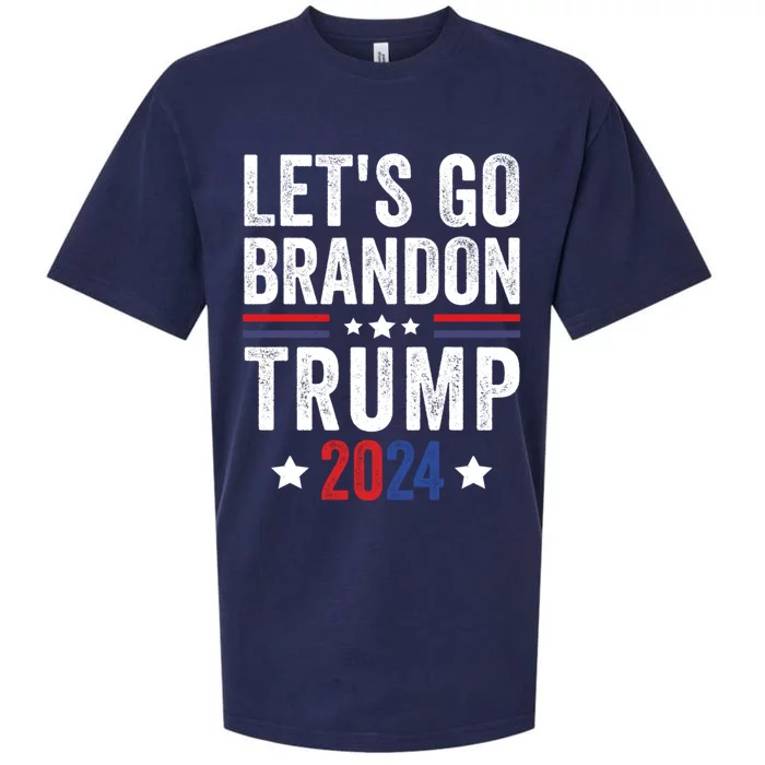 LetS Go Brandon Trump 2024 Anti Liberal Us Flag Great Gift Sueded Cloud Jersey T-Shirt