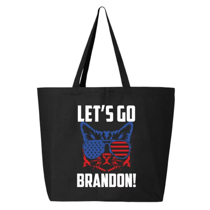 Let’s Go Brandon Cat Conservative American Flag 25L Jumbo Tote