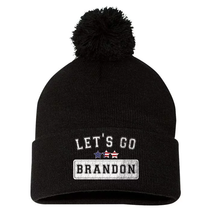 Let's Go Brandon, Joe Biden Chant, Impeach Biden Pom Pom 12in Knit Beanie