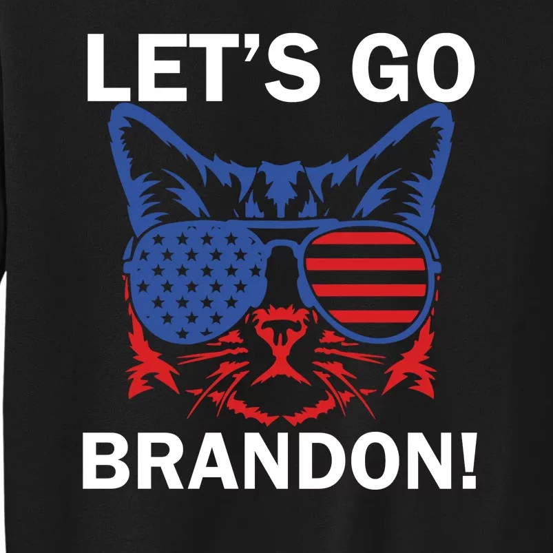 Let’s Go Brandon Cat Conservative American Flag Sweatshirt