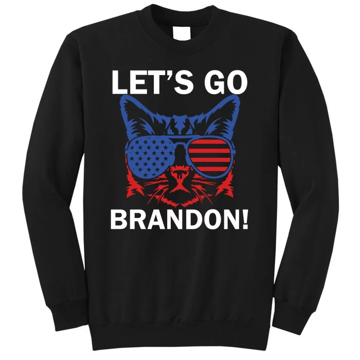 Let’s Go Brandon Cat Conservative American Flag Sweatshirt