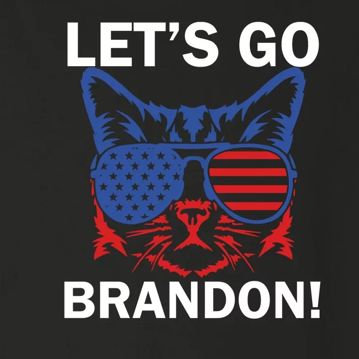 Let’s Go Brandon Cat Conservative American Flag Toddler Long Sleeve Shirt