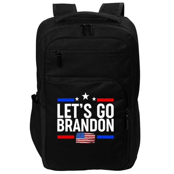 Let's Go Brandon Distress USA Flag FJB Chant Impact Tech Backpack