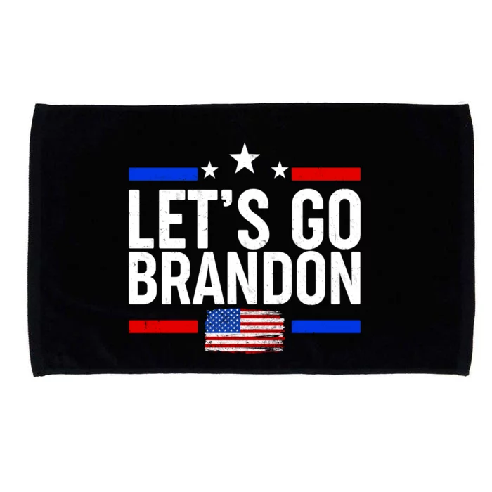 Let's Go Brandon Distress USA Flag FJB Chant Microfiber Hand Towel