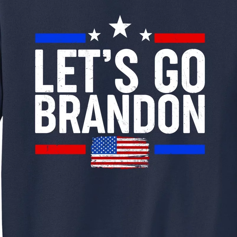 Let's Go Brandon Distress USA Flag FJB Chant Sweatshirt