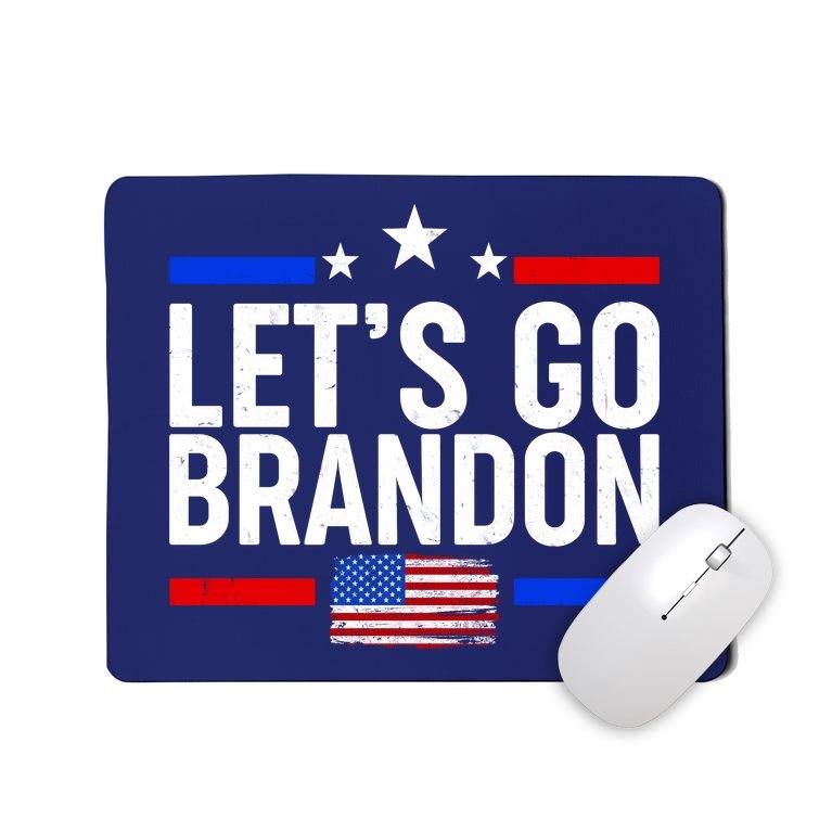 Let's Go Brandon Distress USA Flag FJB Chant Mousepad