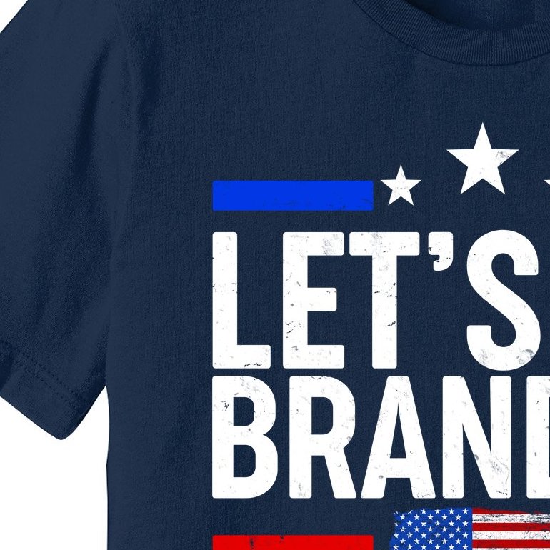 Let's Go Brandon Distress USA Flag FJB Chant Premium T-Shirt