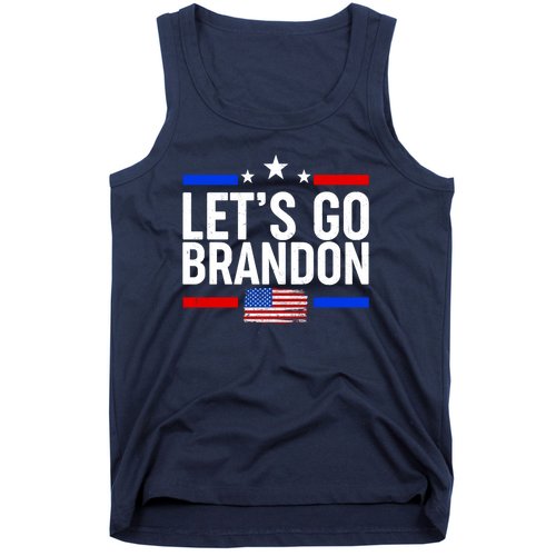 Let's Go Brandon Distress USA Flag FJB Chant Tank Top