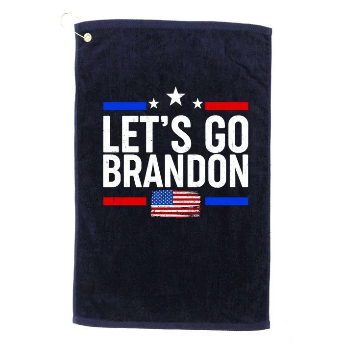 Let's Go Brandon Distress USA Flag FJB Chant Platinum Collection Golf Towel