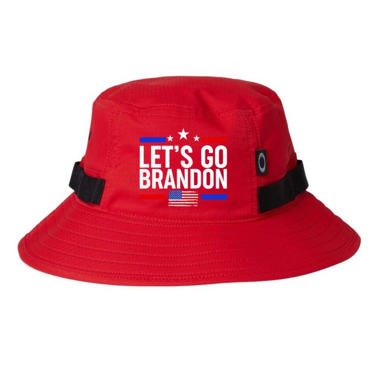 Let's Go Brandon Distress USA Flag FJB Chant Oakley - Bucket Hat