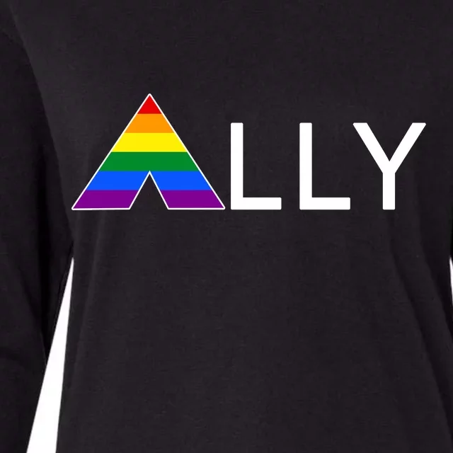 LGBT Ally Flag March Rally Pride Parade LGBT Equality Womens Cotton Relaxed Long Sleeve T-Shirt