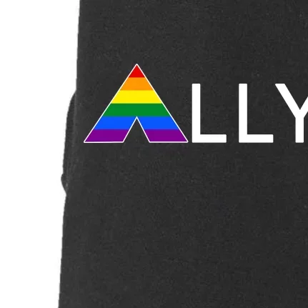 LGBT Ally Flag March Rally Pride Parade LGBT Equality Doggie 3-End Fleece Hoodie