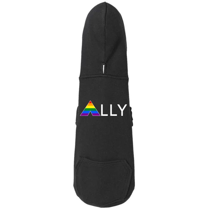 LGBT Ally Flag March Rally Pride Parade LGBT Equality Doggie 3-End Fleece Hoodie