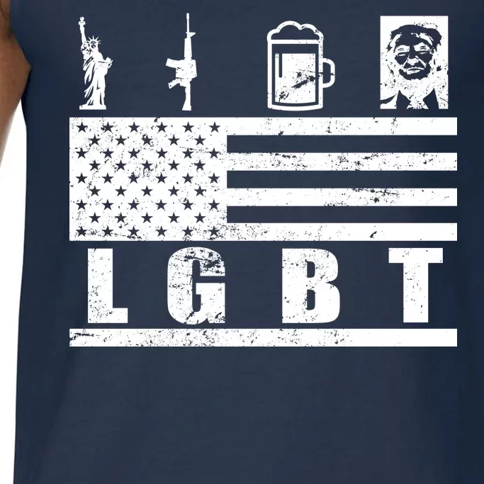 LGBT Distressed Liberty Guns Beer trump Comfort Colors® Tank Top