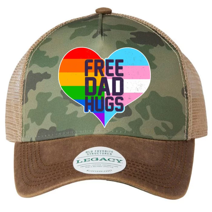 LGBT Free Dad Hugs Heart Legacy Tie Dye Trucker Hat