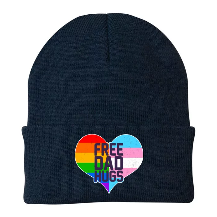 LGBT Free Dad Hugs Heart Knit Cap Winter Beanie