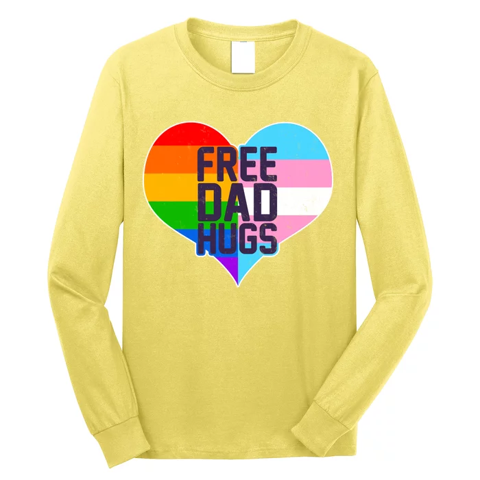 LGBT Free Dad Hugs Heart Long Sleeve Shirt