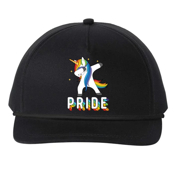 LGBT Gay Pride Dabbing Unicorn Snapback Five-Panel Rope Hat