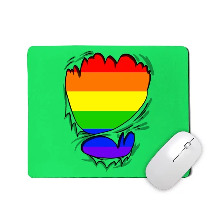 LGBT Gay Pride Flag Ripped Reveal Mousepad