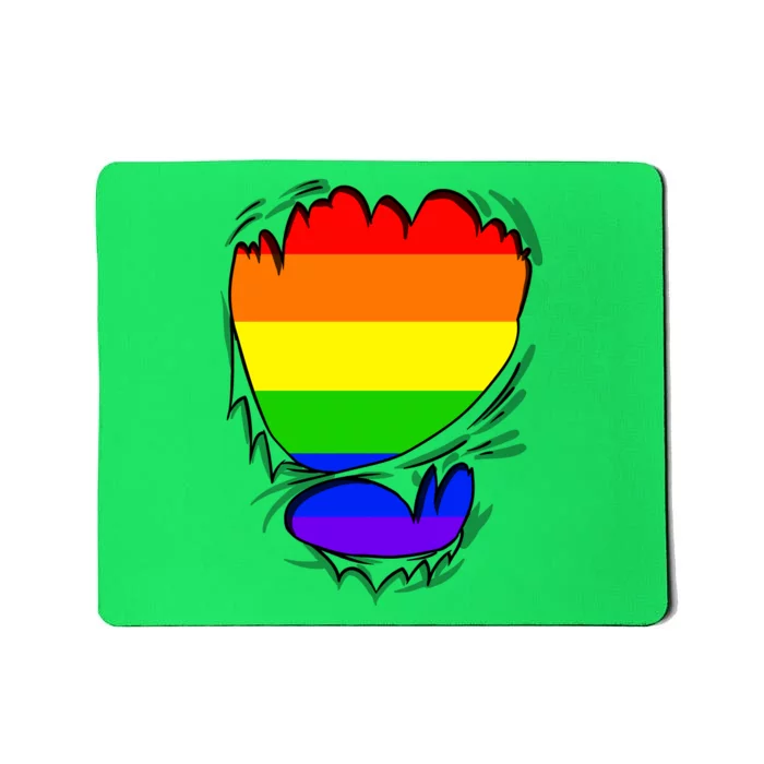 LGBT Gay Pride Flag Ripped Reveal Mousepad