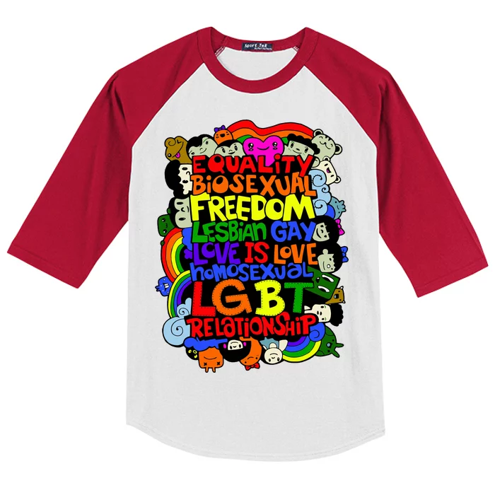 LGBT Illustration Kids Colorblock Raglan Jersey