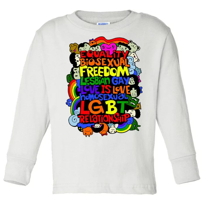 LGBT Illustration Toddler Long Sleeve Shirt