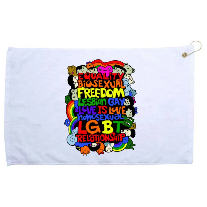 LGBT Illustration Grommeted Golf Towel